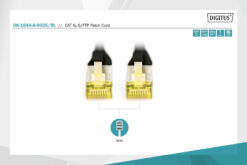 Alternative view of CAT 6A S/FTP-patchkabel, 0,25 m, zwart