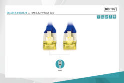 Alternative view of CAT 6A S/FTP-patchkabel, 0,25 m, blauw