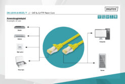 Alternative view of CAT 6A S/FTP-patchkabel, 0,25 m, geel