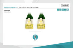 Alternative view of CAT 6A S/FTP-patchkabel, 3 m, groen, 10 stuks