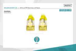 Alternative view of CAT 6A S/FTP-patchkabel, 3 m, geel, 10 stuks