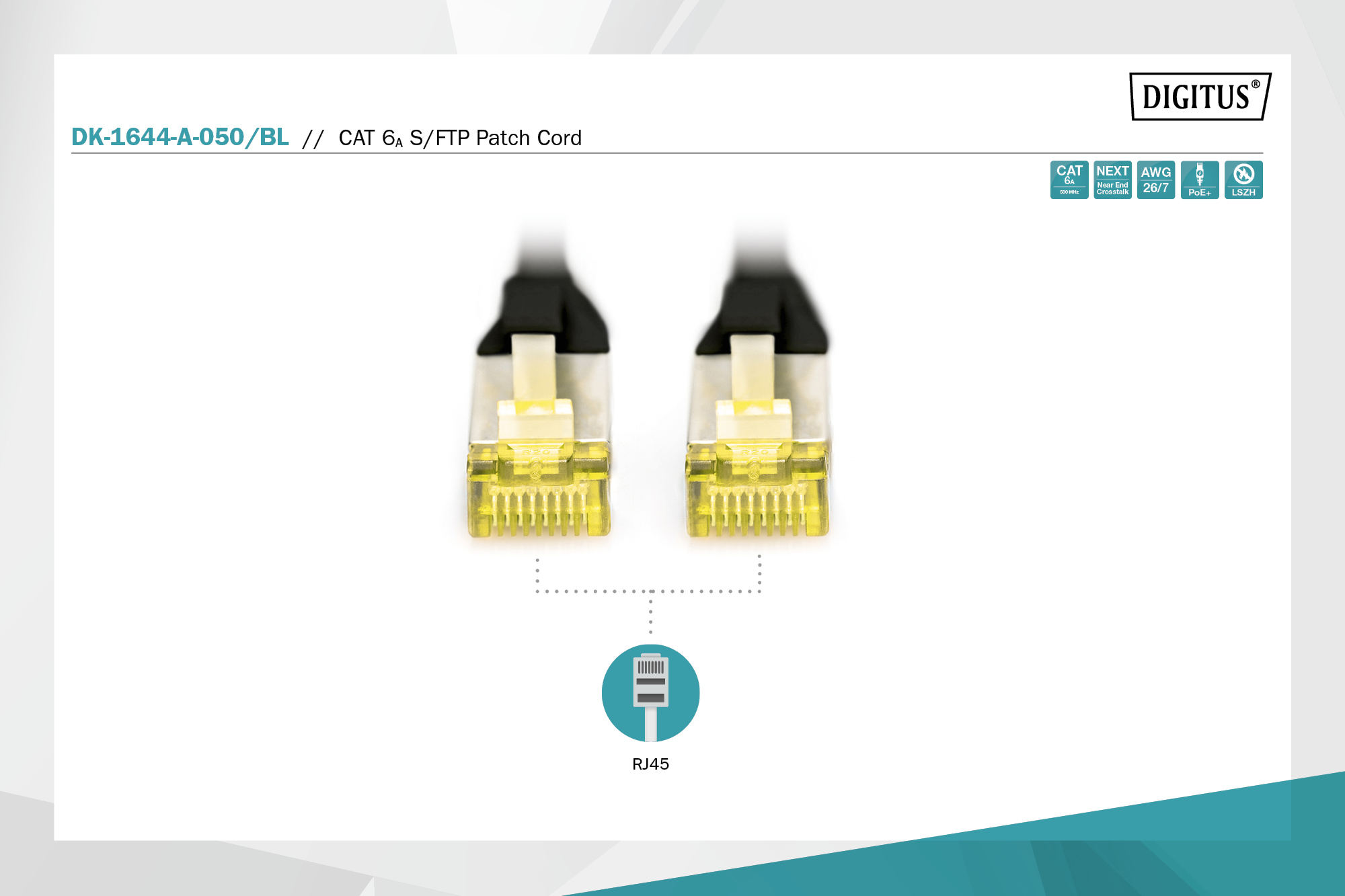 CAT 6A S/FTP-patchkabel, 5 m, zwart - Afbeelding 4