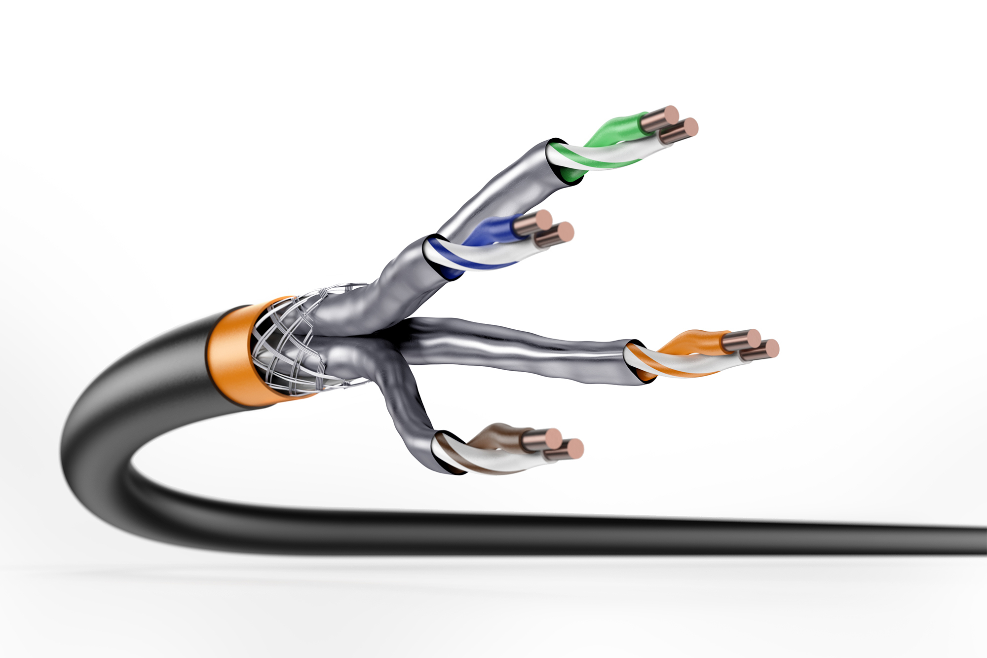 CAT 7 S/FTP datakabel - ondergrondse installatiekabel, 100 m, simplex, PE - Afbeelding 2