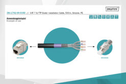 CAT 7 S/FTP datakabel - ondergrondse installatiekabel, 500 m, simplex, PE - Afbeelding 4
