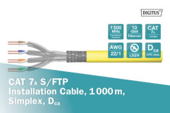 CAT 7A S/FTP datakabel - installatiekabel, 1000 m, simplex, Dca-s1a d1 a1, GHMT PVP gecertificeerd - Afbeelding 4