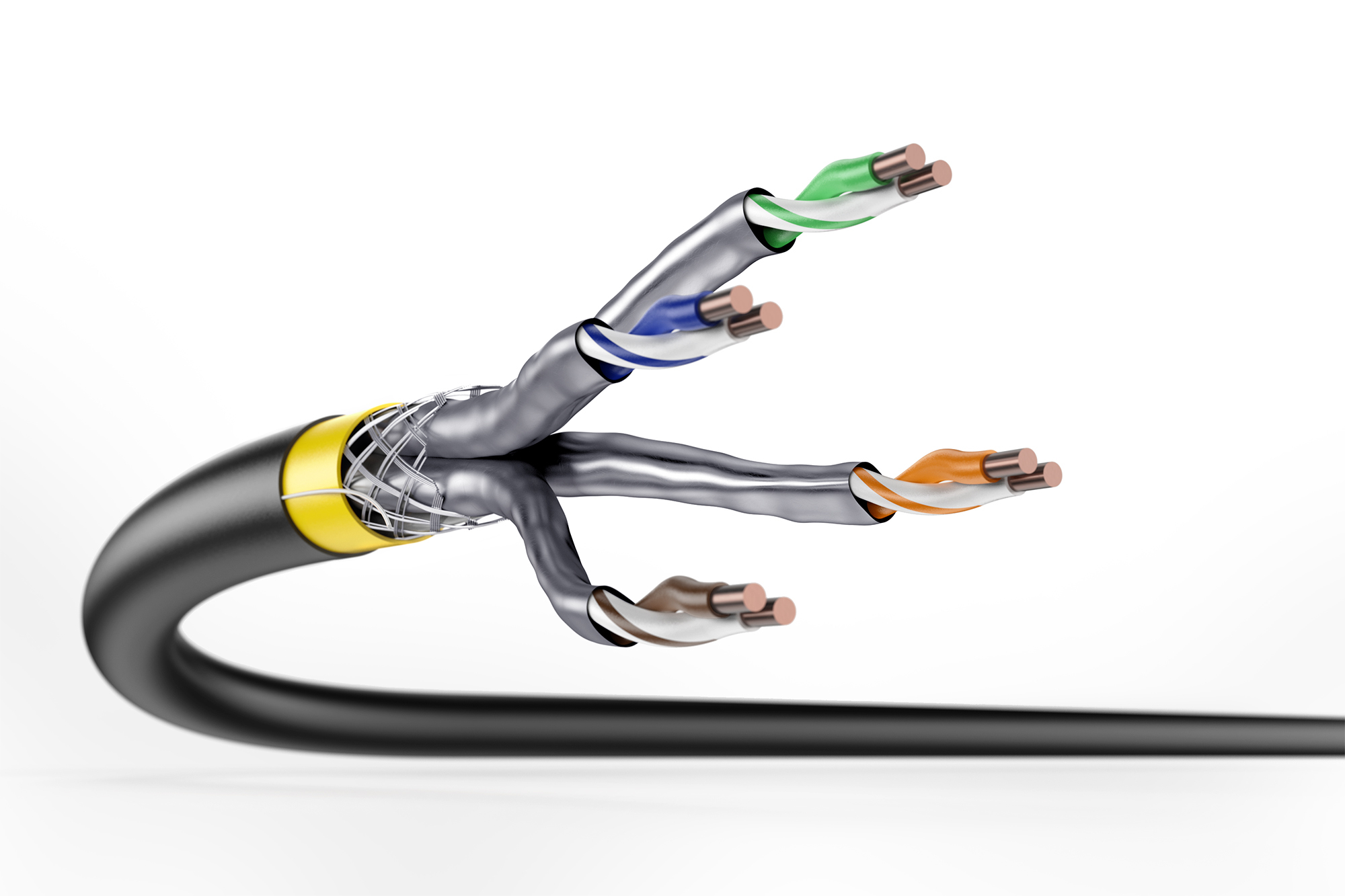 CAT 7A S/FTP datakabel - ondergrondse installatiekabel, 100 m ring, simplex, PE - Afbeelding 2