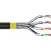 CAT 7A S/FTP datakabel - ondergrondse installatiekabel, 100 m ring, simplex, PE
