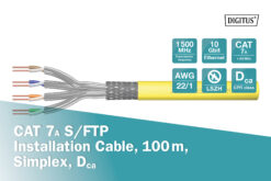 CAT 7A S/FTP datakabel - installatiekabel, 100 m, simplex, Dca-s1a d1 a1 , GHMT PVP gecertificeerd - Afbeelding 5