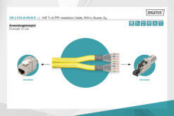 CAT 7A S/FTP, datakabel - installatiekabel, 500 m, duplex, Dca-s1a d1 a1 , GHMT PVP gecertificeerd - Afbeelding 3