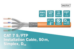 CAT 7 S/FTP datakabel - installatiekabel, 50 m, simplex, Dca-s2, d1, a1 - Afbeelding 6