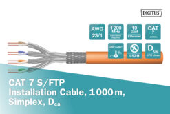 CAT 7 S/FTP datakabel - installatiekabel, 1000 m, simplex, Dca-s2, d1, a1 - Afbeelding 5