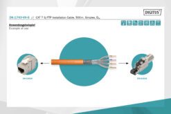 CAT 7 S/FTP-datakabel - installatiekabel, 500 m, simplex, Dca-s2, d1, a1 - Afbeelding 6