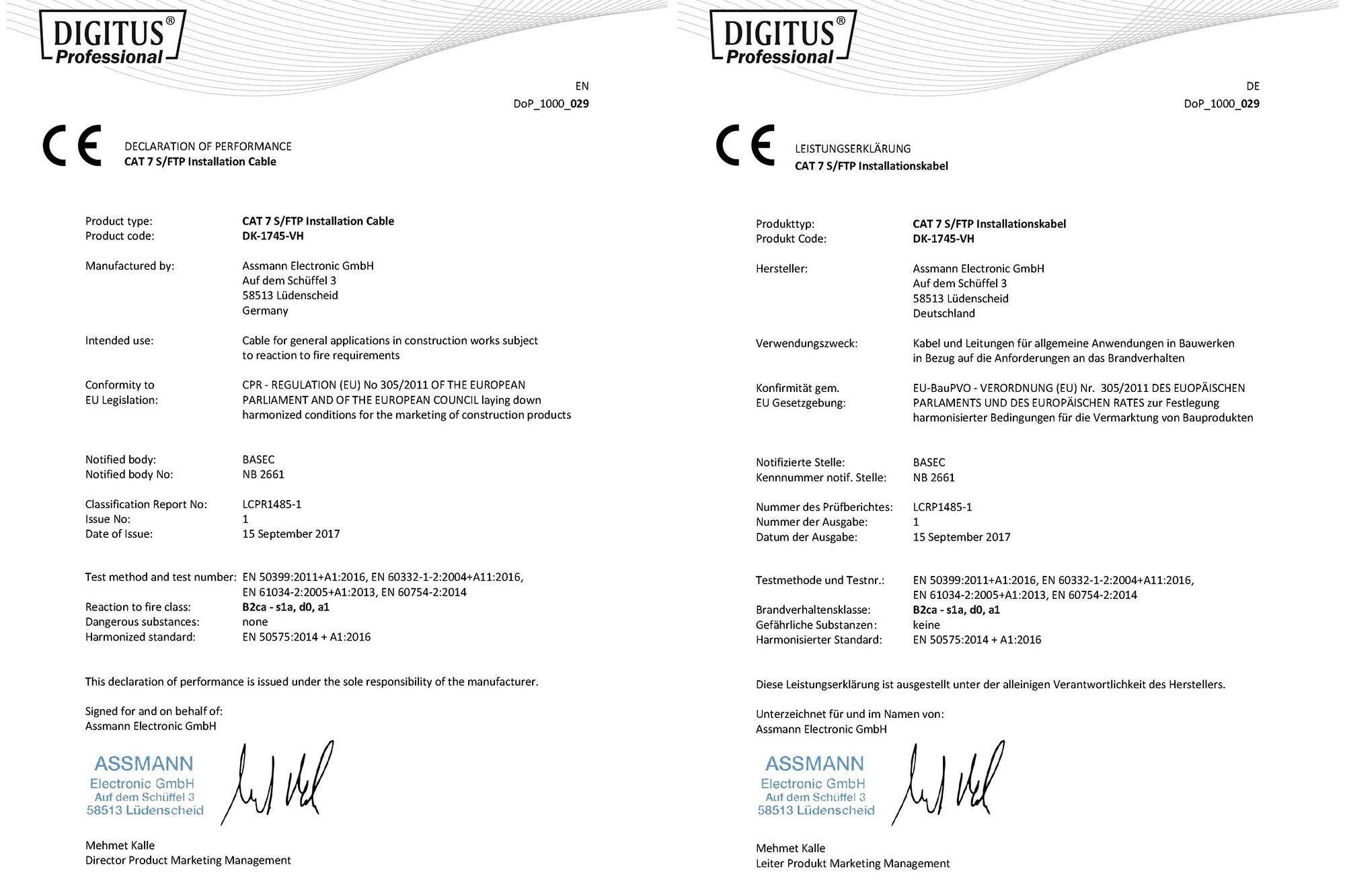 CAT 7A S/FTP datakabel - installatiekabel, 500 meter, simplex, B2ca-s1a,d0,a1, GHMT PVP gecertificeerd - Afbeelding 5