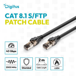 CAT 8.1 S/FTP patchkabel, 2 m, 10 stuks - Afbeelding 4