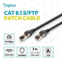 CAT 8.1 S/FTP patchkabel, 3 m - Afbeelding 4