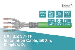 CAT 8.2 S/FTP-datakabel - installatiekabel, 500 m, simplex, Dca-s2,d1,a1 - Afbeelding 4