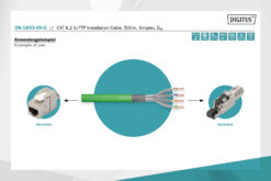 CAT 8.2 S/FTP-datakabel - installatiekabel, 500 m, simplex, Cca - Afbeelding 6