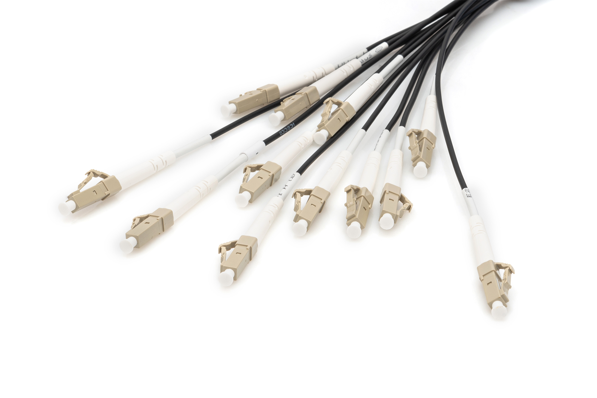 Voorgemonteerde glasvezel universele breakout kabel, multimode OM4, 12 vezels, LC/UPC - LC/UPC - Afbeelding 2