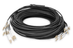 Voorgemonteerde glasvezel universele breakout kabel, multimode OM4, 12 vezels, LC/UPC - LC/UPC