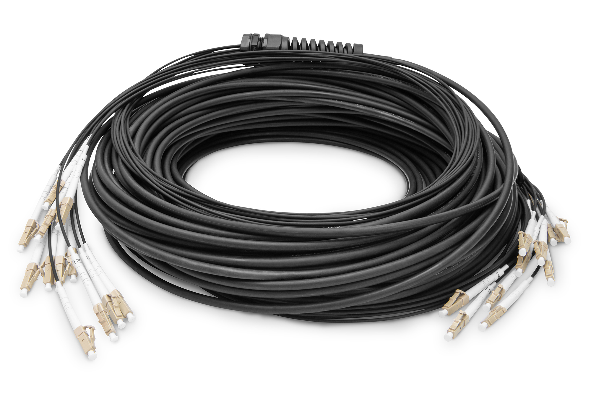 Voorgemonteerde glasvezel universele breakout kabel, multimode OM4, 12 vezels, LC/UPC - LC/UPC
