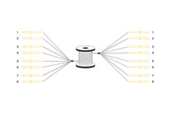 Voorgemonteerde glasvezel universele breakout kabel, singlemode OS2, 8 vezels, LC/UPC - LC/UPC - Afbeelding 5