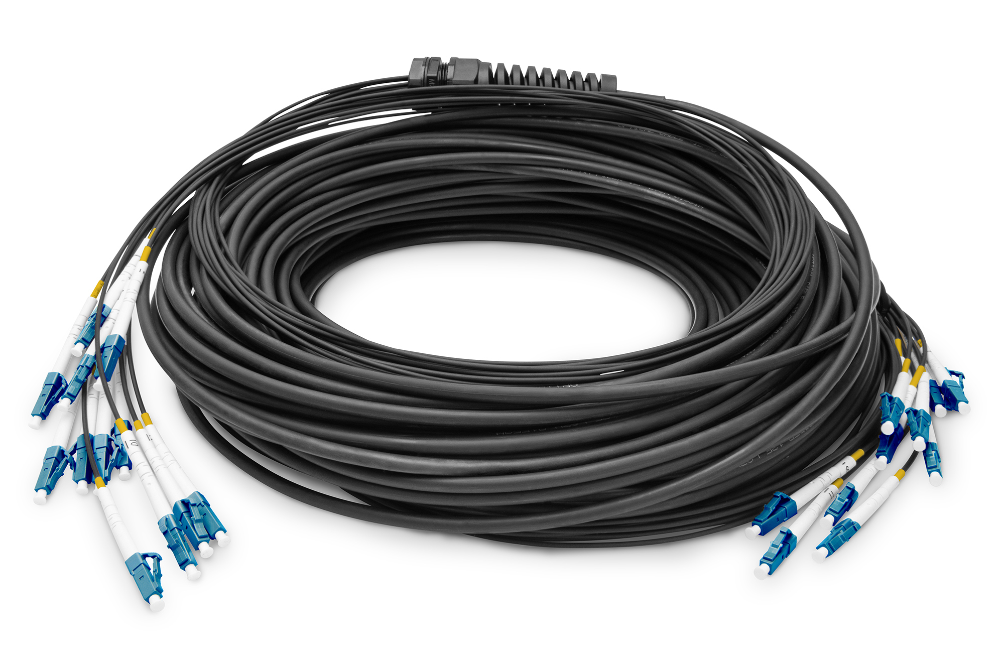 Voorgemonteerde glasvezel universele breakout kabel, singlemode OS2, 12 vezels, LC/UPC - LC/UPC