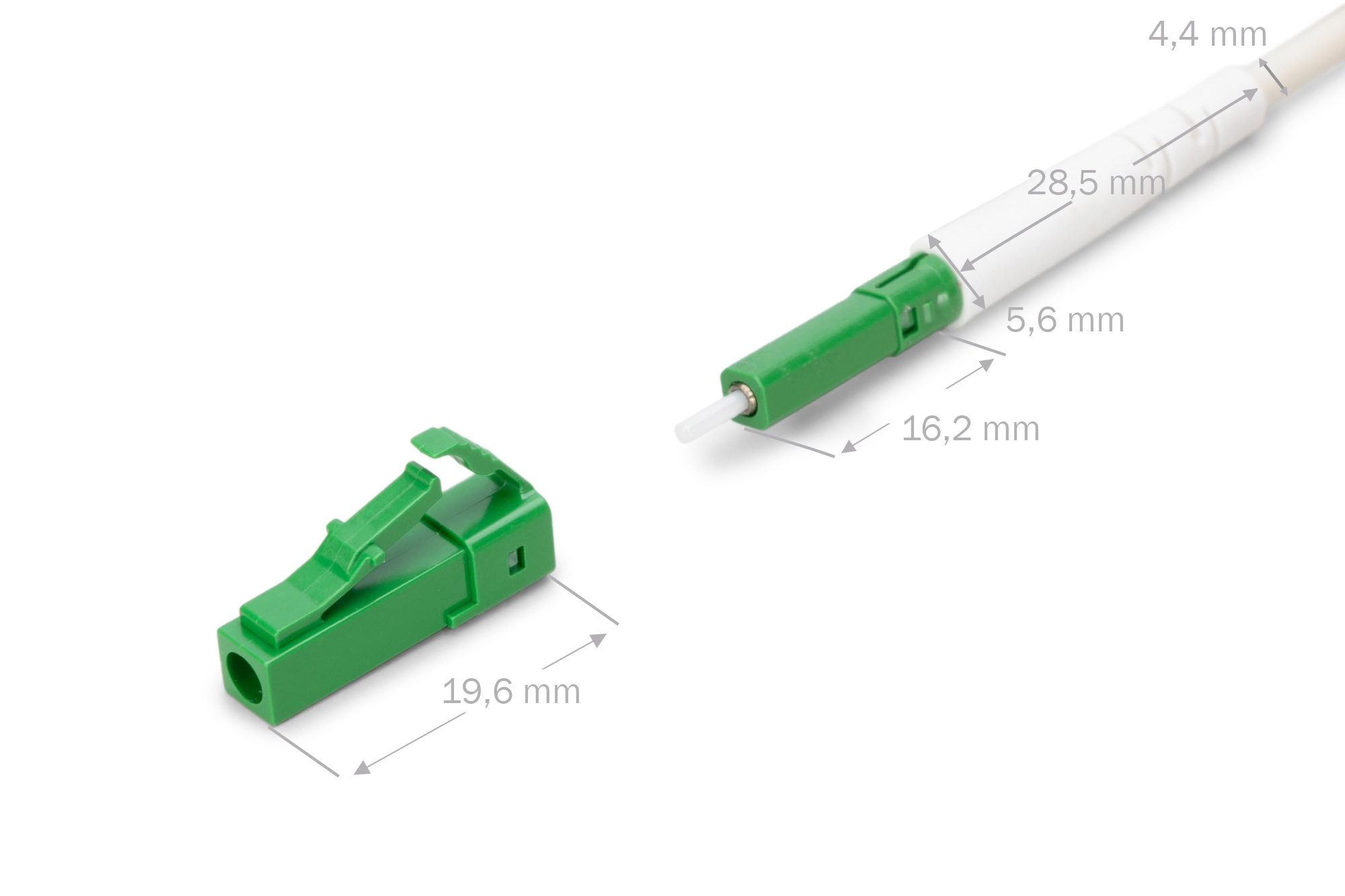 FTTH voorgemonteerde druppelkabel, blow-in, singlemode, 1 vezel, LC/APC, 10 m - Afbeelding 3