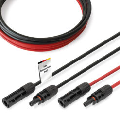 Alternative view of Zonnekabel verlenging 10 m, 6 mm², MC4 aansluiting, PV-kabel 1500 V DC, UV-bestendig & weerbestendig, 2 kabels, 1x zwart, 1x rood