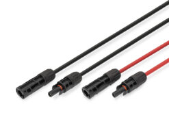 Zonnekabel verlenging 10 m, 6 mm², MC4 aansluiting, PV-kabel 1500 V DC, UV-bestendig & weerbestendig, 2 kabels, 1x zwart, 1x rood
