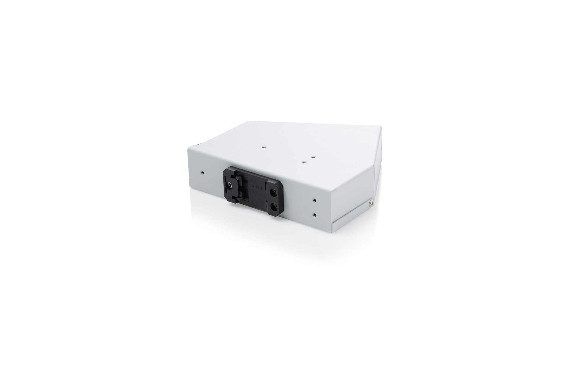 Glasvezel top-hat rail lasverdeler, gehoekt, 6 SC DX/LC Quad, grijs - Afbeelding 2