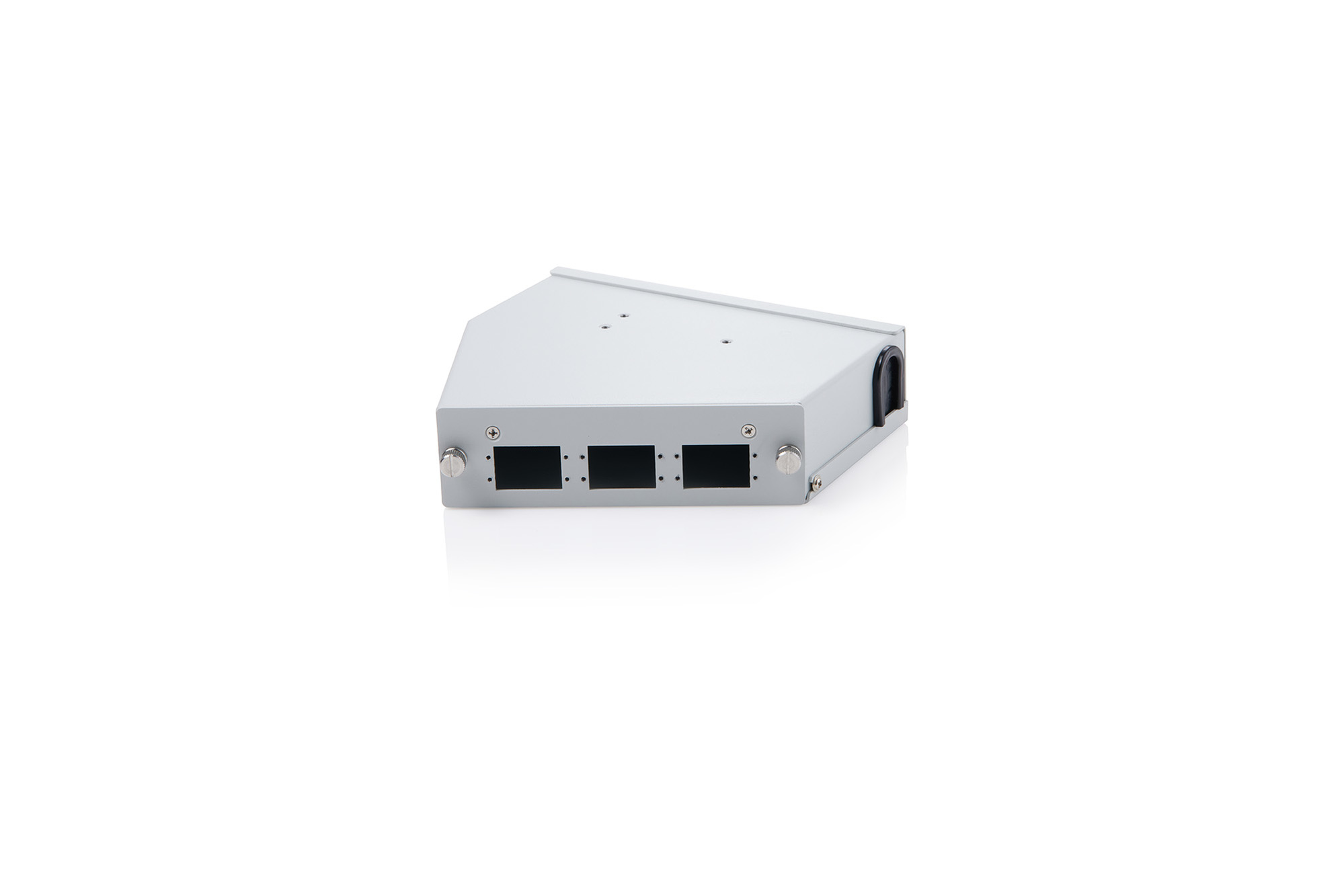 Glasvezel top-hat rail lasverdeler, gehoekt, 6 SC DX/LC Quad, grijs - Afbeelding 5