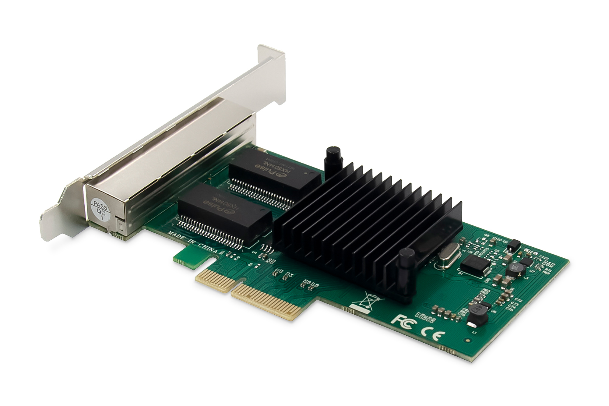 4-poorts Gigabit Ethernet Netwerkkaart, RJ45, PCI Express, Intel I350 - Afbeelding 2