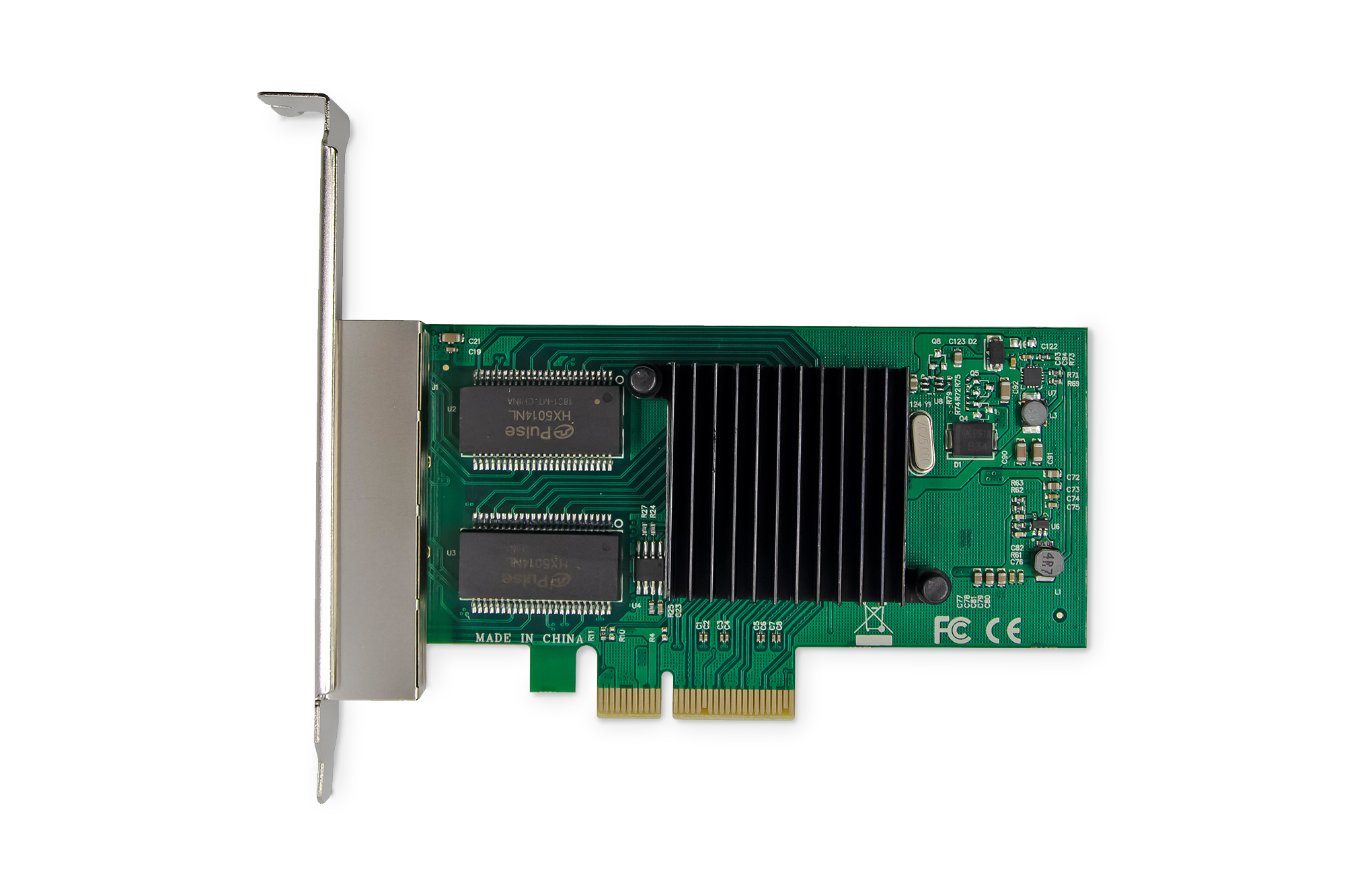 4-poorts Gigabit Ethernet Netwerkkaart, RJ45, PCI Express, Intel I350 - Afbeelding 3