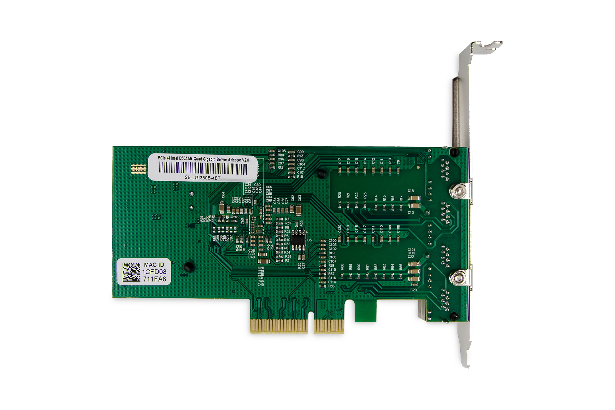 4-poorts Gigabit Ethernet Netwerkkaart, RJ45, PCI Express, Intel I350 - Afbeelding 4