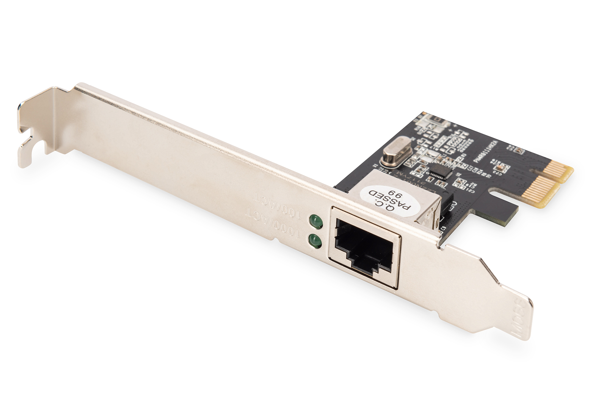 Gigabit Ethernet-netwerkkaart met enkele poort, RJ45, PCI Express