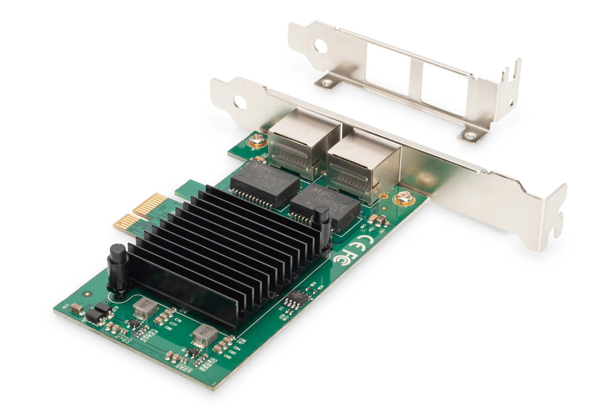 2-poorts Gigabit Ethernet-netwerkkaart, RJ45, PCI Express, Intel-chipset - Afbeelding 2