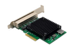 Alternative view of 4-poorts 2,5 Gigabit Ethernet-netwerkkaart, RJ45, PCI Express, Realtek chipset