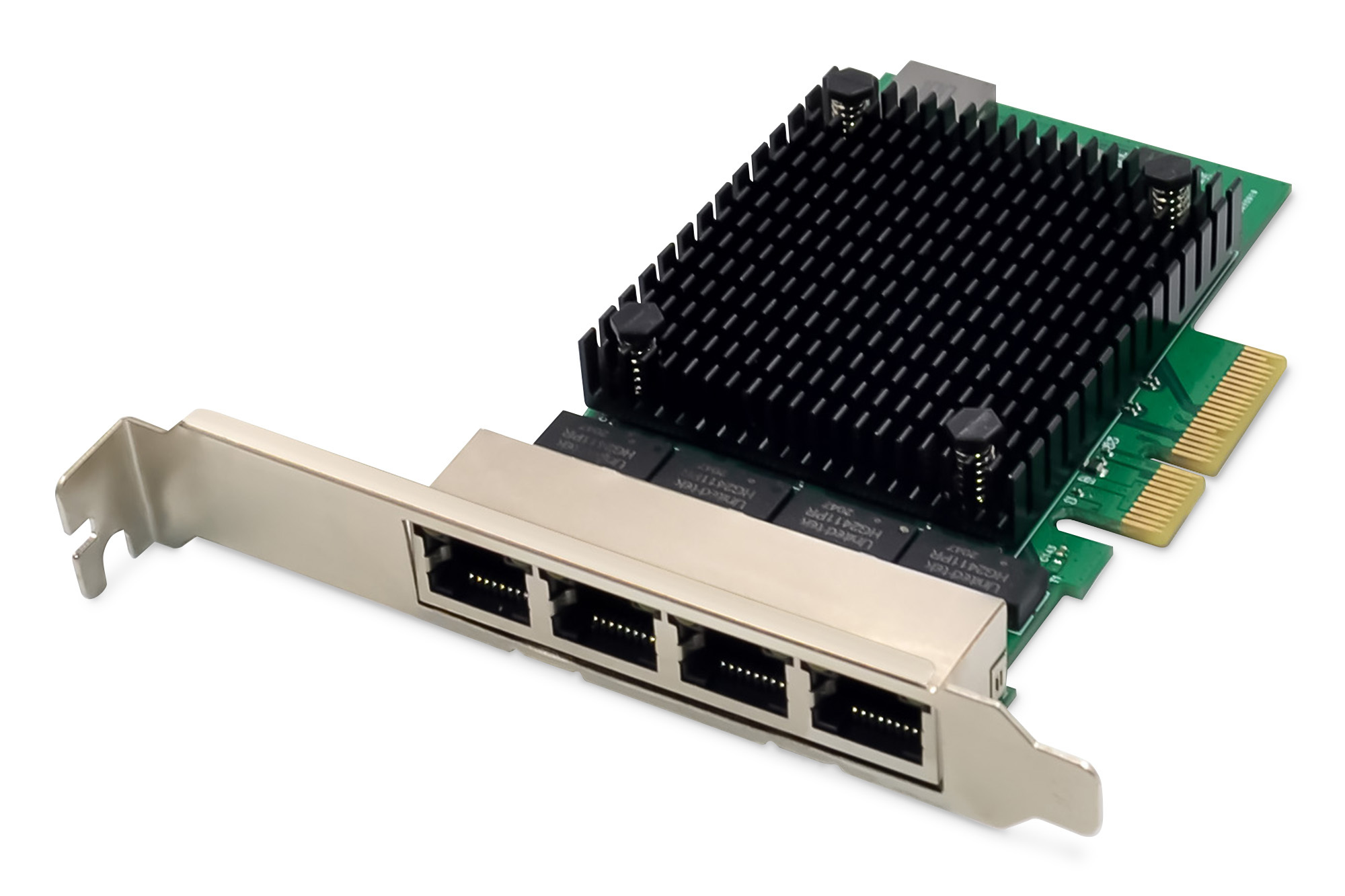 4-poorts 2,5 Gigabit Ethernet-netwerkkaart, RJ45, PCI Express, Realtek chipset