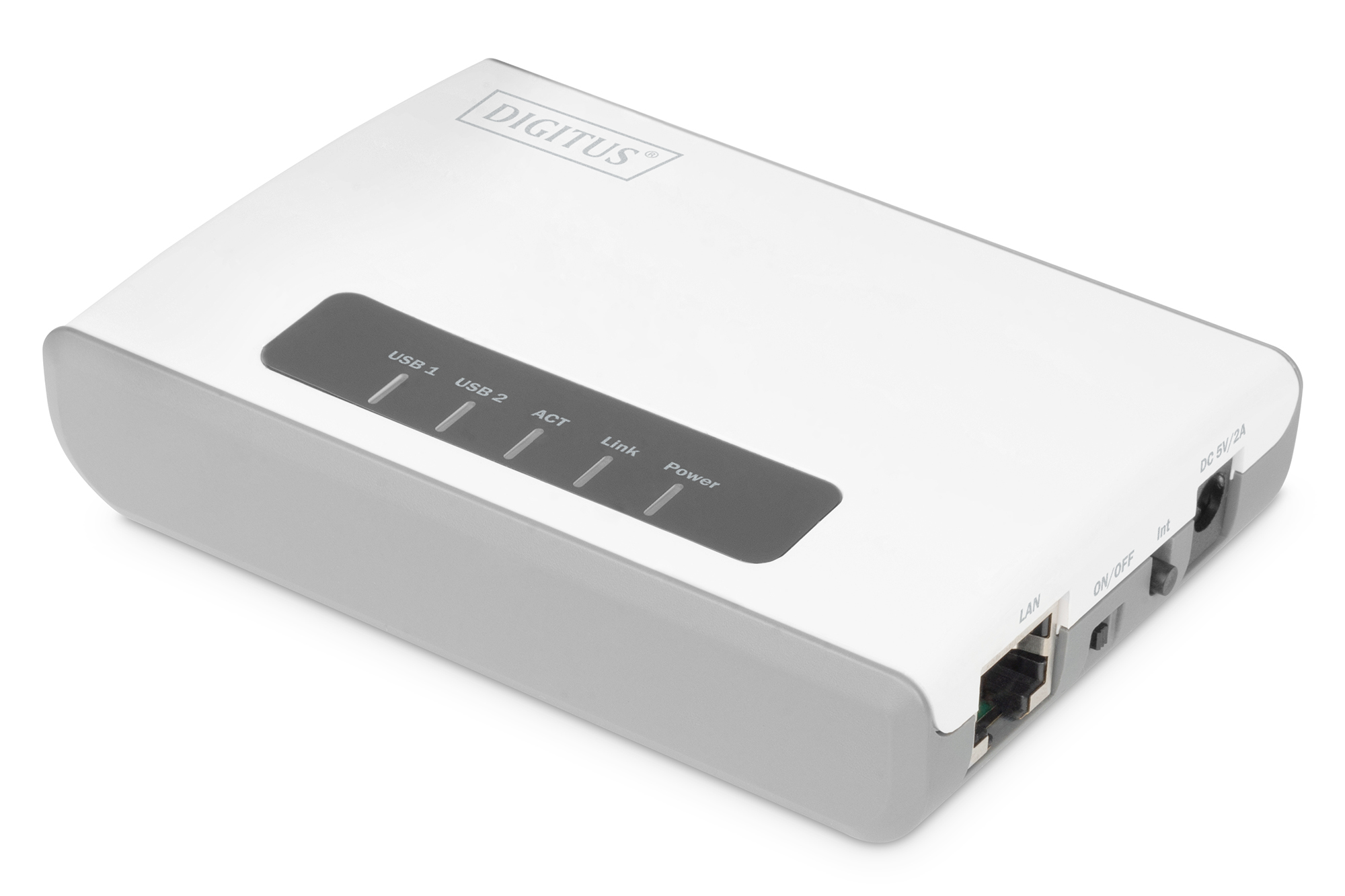 2-poorts USB 2.0 draadloze multifunctionele netwerkserver, 300 Mbps