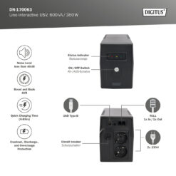 Lijninteractieve UPS, 600 VA/360 W - Afbeelding 6