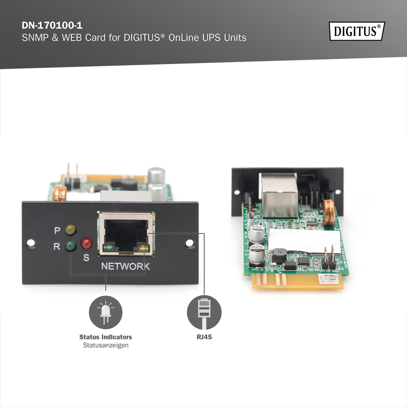 SNMP & WEB kaart voor DIGITUS® OnLine USV-installaties - Afbeelding 6