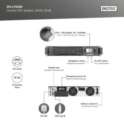 OnLine UPS-systeem, 6 kVA/ 6 kW - Afbeelding 5