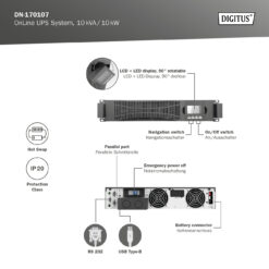 OnLine UPS-systeem, 10 kVA/ 10 kW - Afbeelding 5