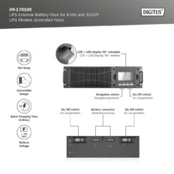 Extern UPS-batterijpak voor UPS-modellen van 6kVA en 10kVA (uitbreidingsmodule) - Afbeelding 5