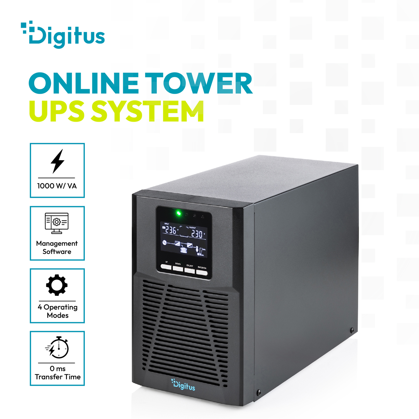 OnLine UPS-systemen, torentype, 1000 VA / 1000 W - Afbeelding 4