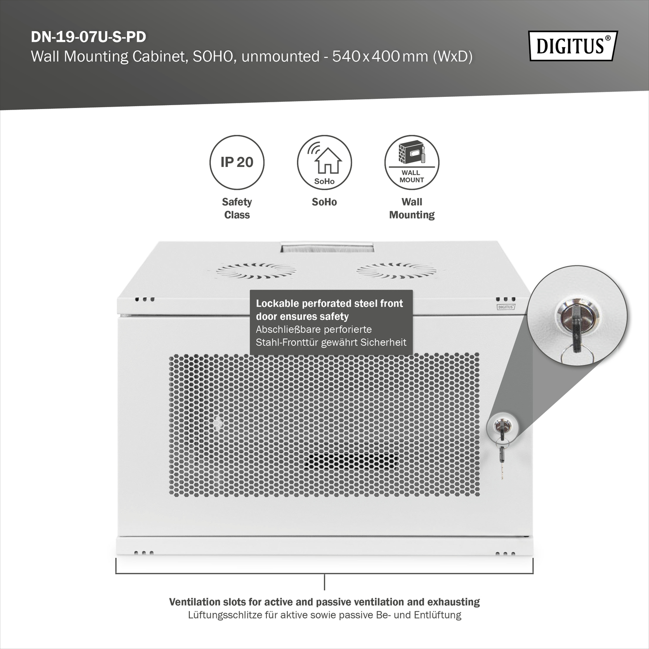 SOHO Wandbehuizing, ongemonteerd- 540x400 mm (BxT) - Afbeelding 6