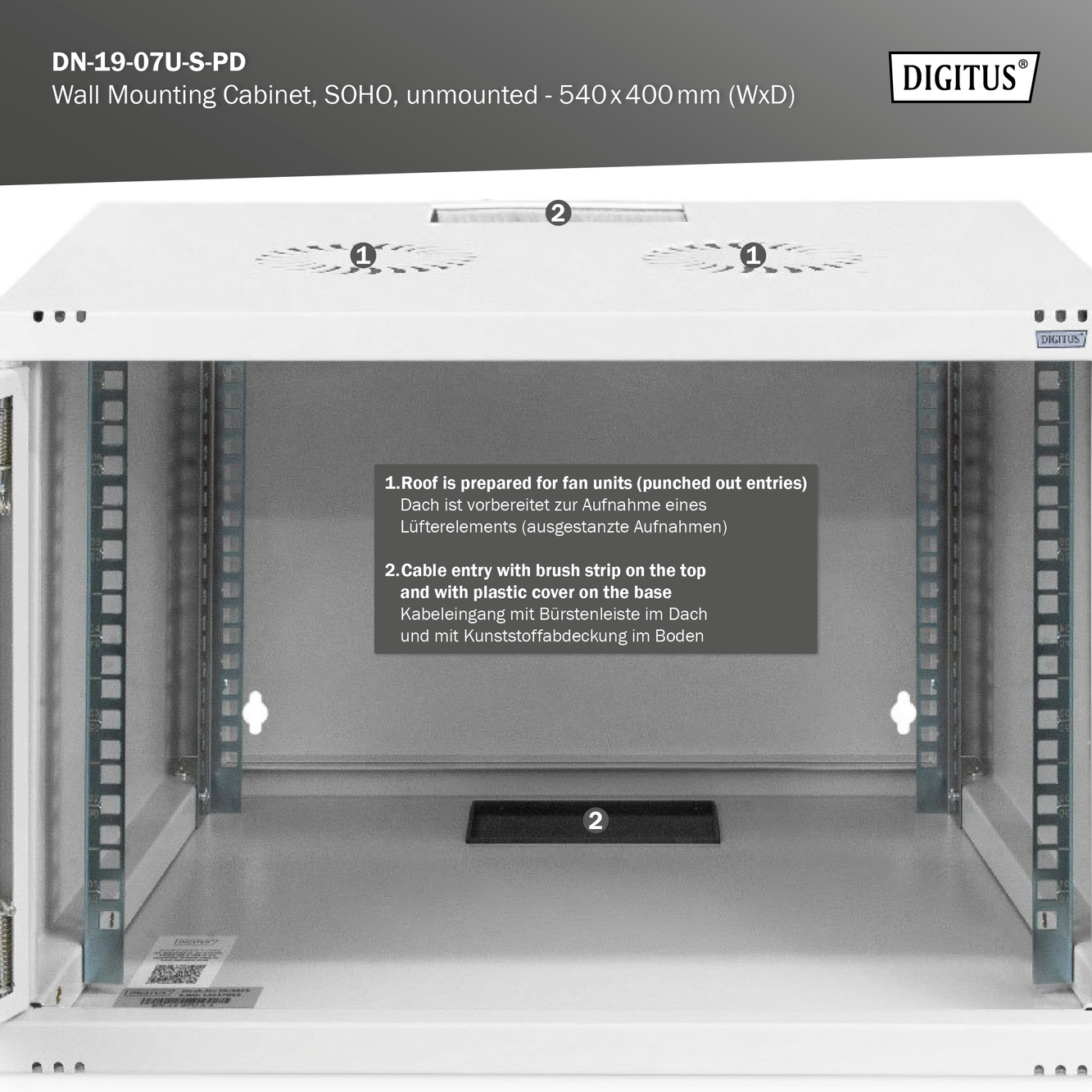 SOHO Wandbehuizing, ongemonteerd- 540x400 mm (BxT) - Afbeelding 7