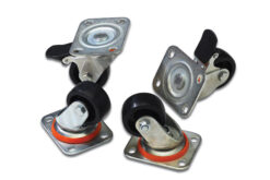 Vergrendelbare wielen voor vrijstaande 482,6 mm (19") netwerk- en serverbehuizingen