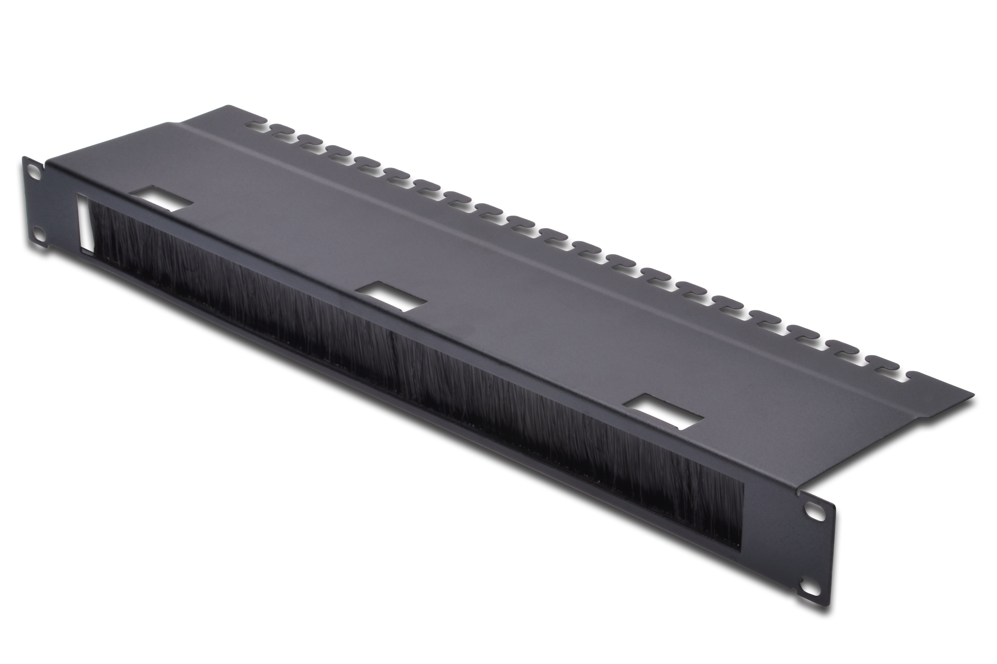 Kabeldoorvoerpaneel met borstelrand voor 483 mm (19") kast, 1HE