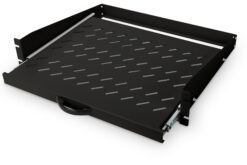 Uittrekbaar legbord voor vaste inbouw aan de voorste 483 mm (19“) profielrails - Afbeelding 3